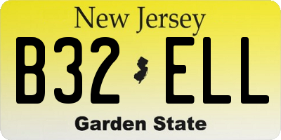 NJ license plate B32ELL