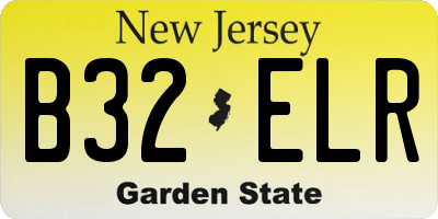 NJ license plate B32ELR