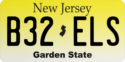 NJ license plate B32ELS