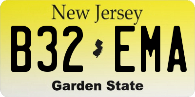 NJ license plate B32EMA