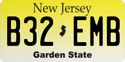 NJ license plate B32EMB