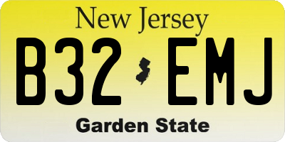 NJ license plate B32EMJ