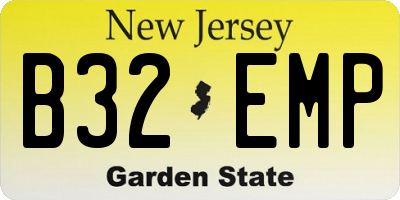 NJ license plate B32EMP