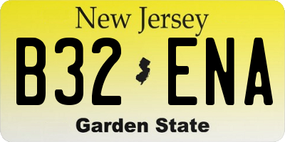 NJ license plate B32ENA