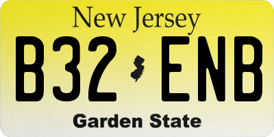 NJ license plate B32ENB