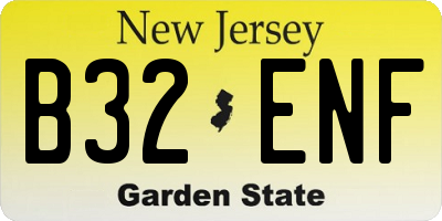 NJ license plate B32ENF
