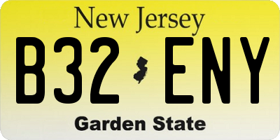 NJ license plate B32ENY