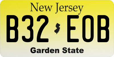 NJ license plate B32EOB