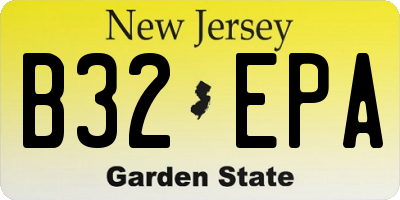 NJ license plate B32EPA