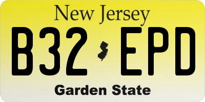 NJ license plate B32EPD