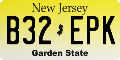 NJ license plate B32EPK