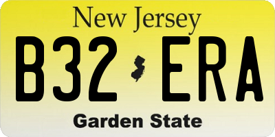 NJ license plate B32ERA