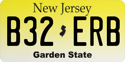 NJ license plate B32ERB