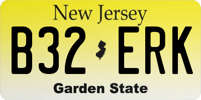 NJ license plate B32ERK