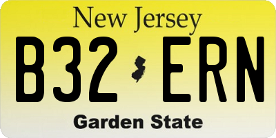 NJ license plate B32ERN