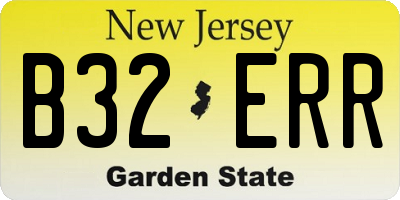 NJ license plate B32ERR