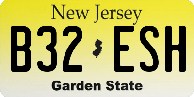 NJ license plate B32ESH