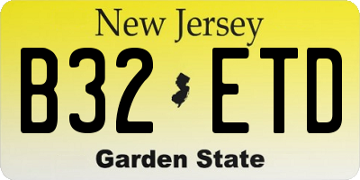 NJ license plate B32ETD
