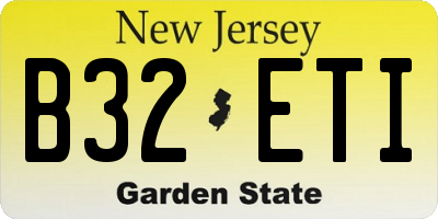 NJ license plate B32ETI