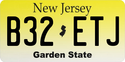 NJ license plate B32ETJ