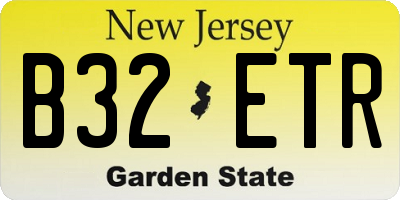 NJ license plate B32ETR