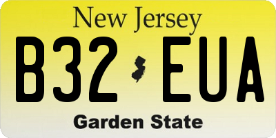 NJ license plate B32EUA