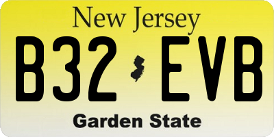 NJ license plate B32EVB