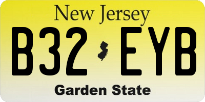 NJ license plate B32EYB