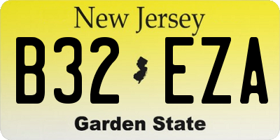 NJ license plate B32EZA