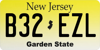 NJ license plate B32EZL