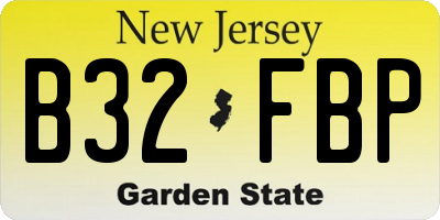 NJ license plate B32FBP