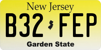NJ license plate B32FEP