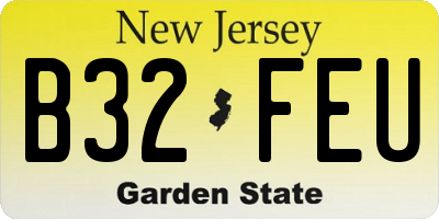 NJ license plate B32FEU