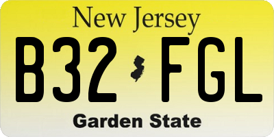 NJ license plate B32FGL