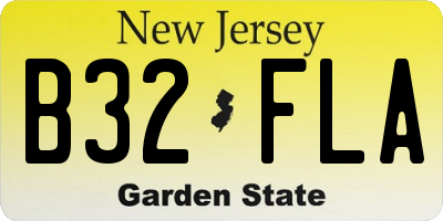 NJ license plate B32FLA