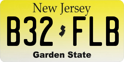 NJ license plate B32FLB