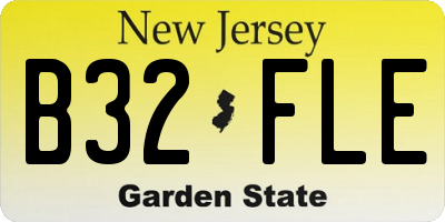 NJ license plate B32FLE