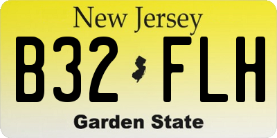 NJ license plate B32FLH