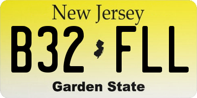 NJ license plate B32FLL