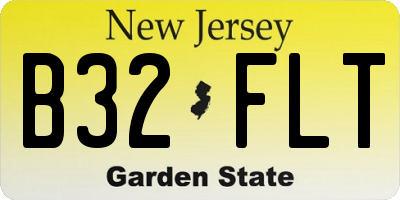 NJ license plate B32FLT