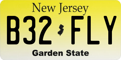 NJ license plate B32FLY