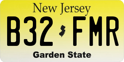 NJ license plate B32FMR