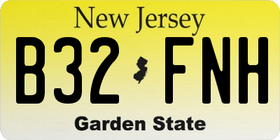 NJ license plate B32FNH