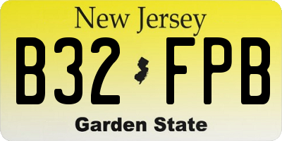 NJ license plate B32FPB