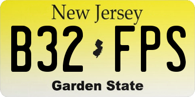 NJ license plate B32FPS