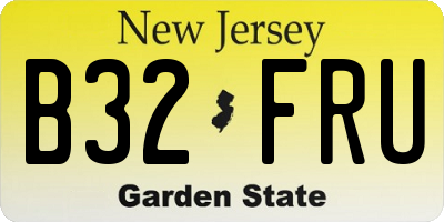 NJ license plate B32FRU