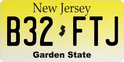 NJ license plate B32FTJ