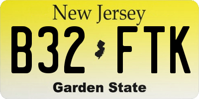 NJ license plate B32FTK