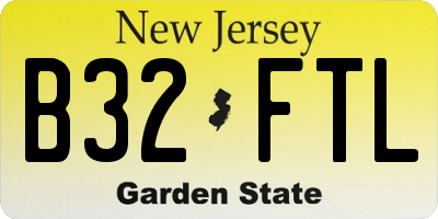 NJ license plate B32FTL