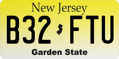 NJ license plate B32FTU